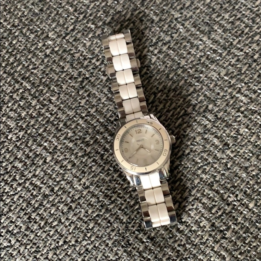 Relic silver/white watch
